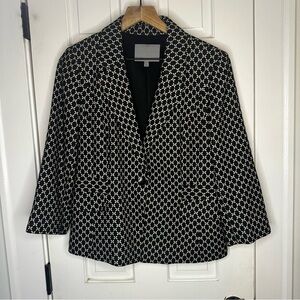 Classiques Entier‎ Black and White Patterned Blazer